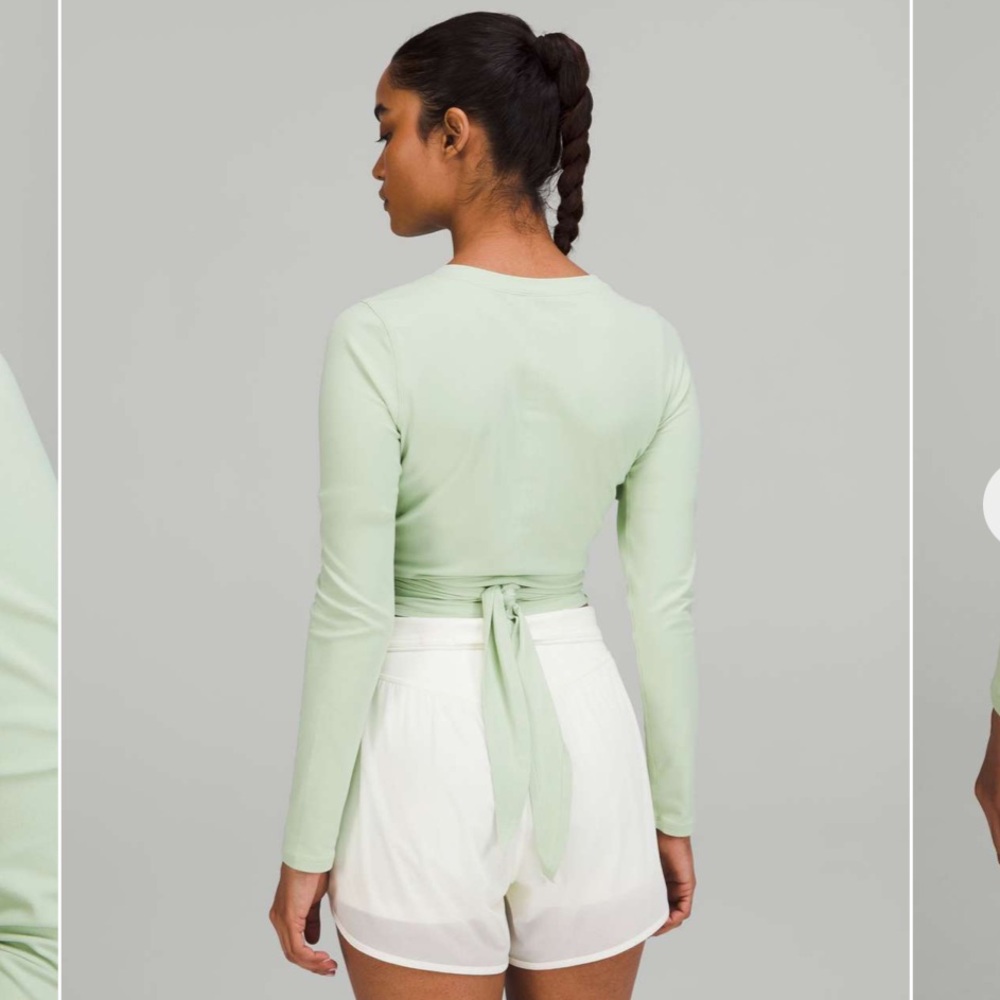 Lululemon Time to Restore Nulu Long‎ Sleeve Shirt in Creamy Mint